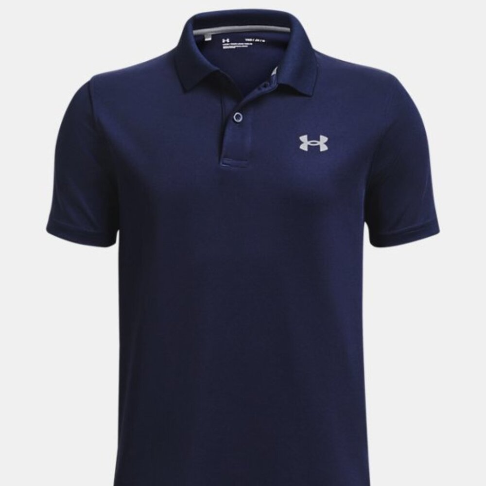 Boys Navy Under Armour Performance Polo (M)
